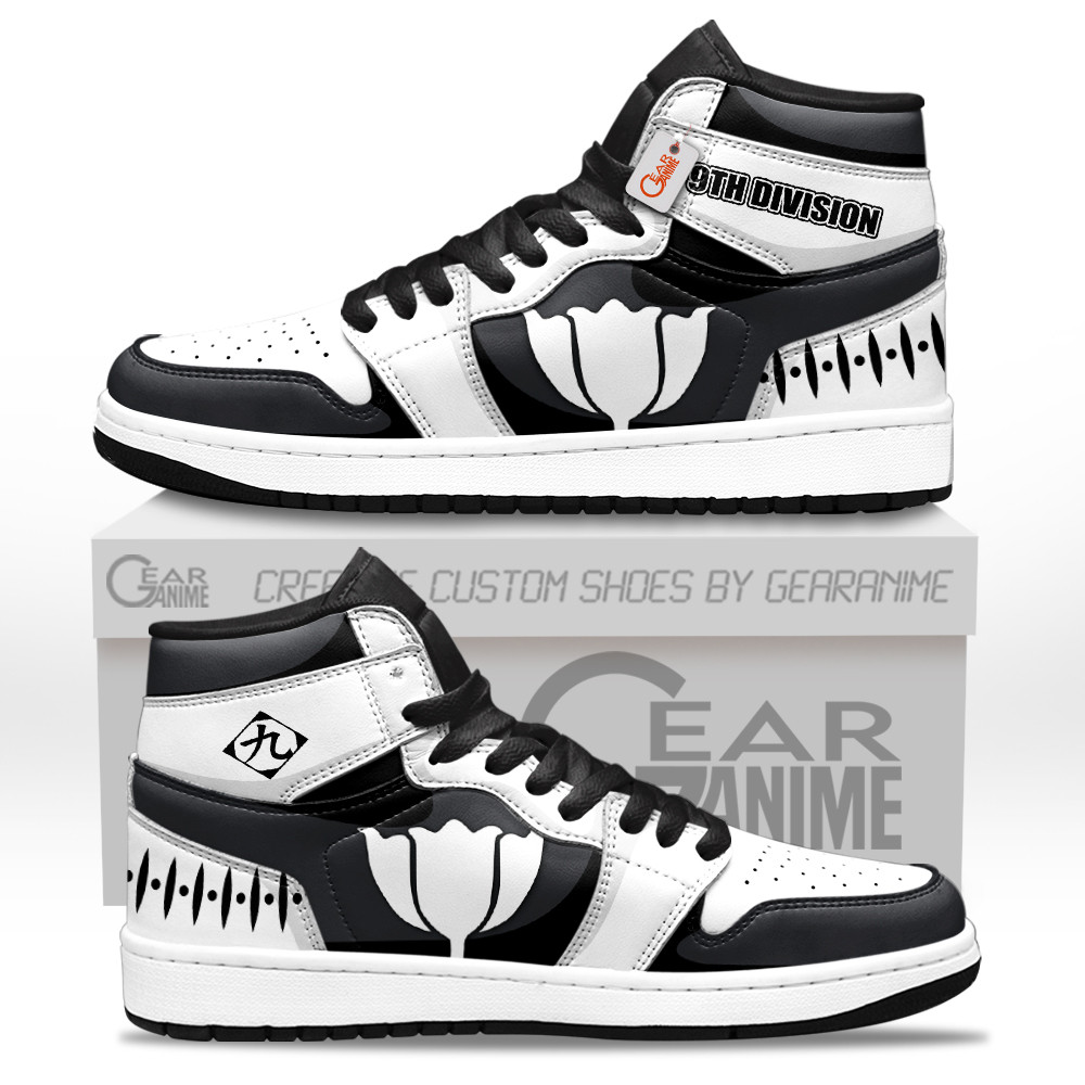 9th Division The Gotei 13's Custom Anime High-Top Leather Sneakers