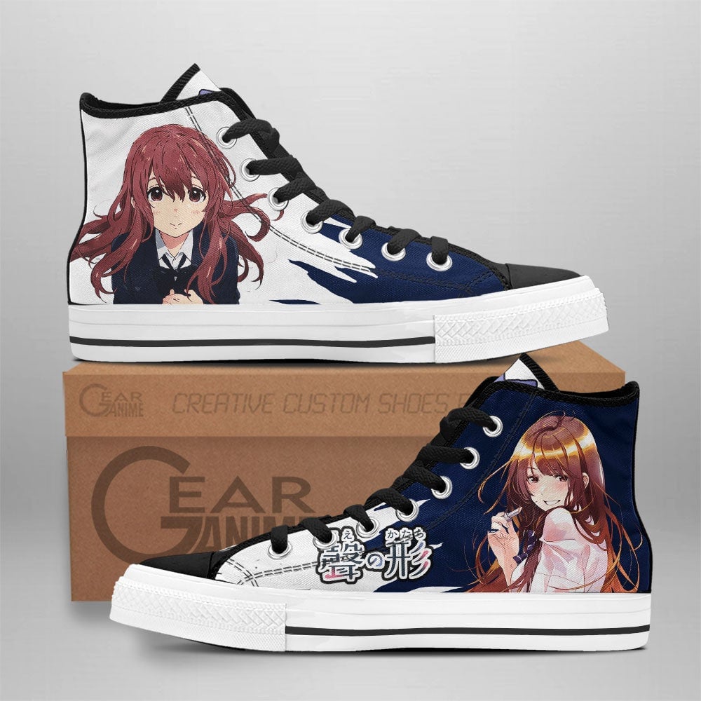 A Silent Voice Shouko Nishimiya Custom Anime High-Top Canvas Shoes