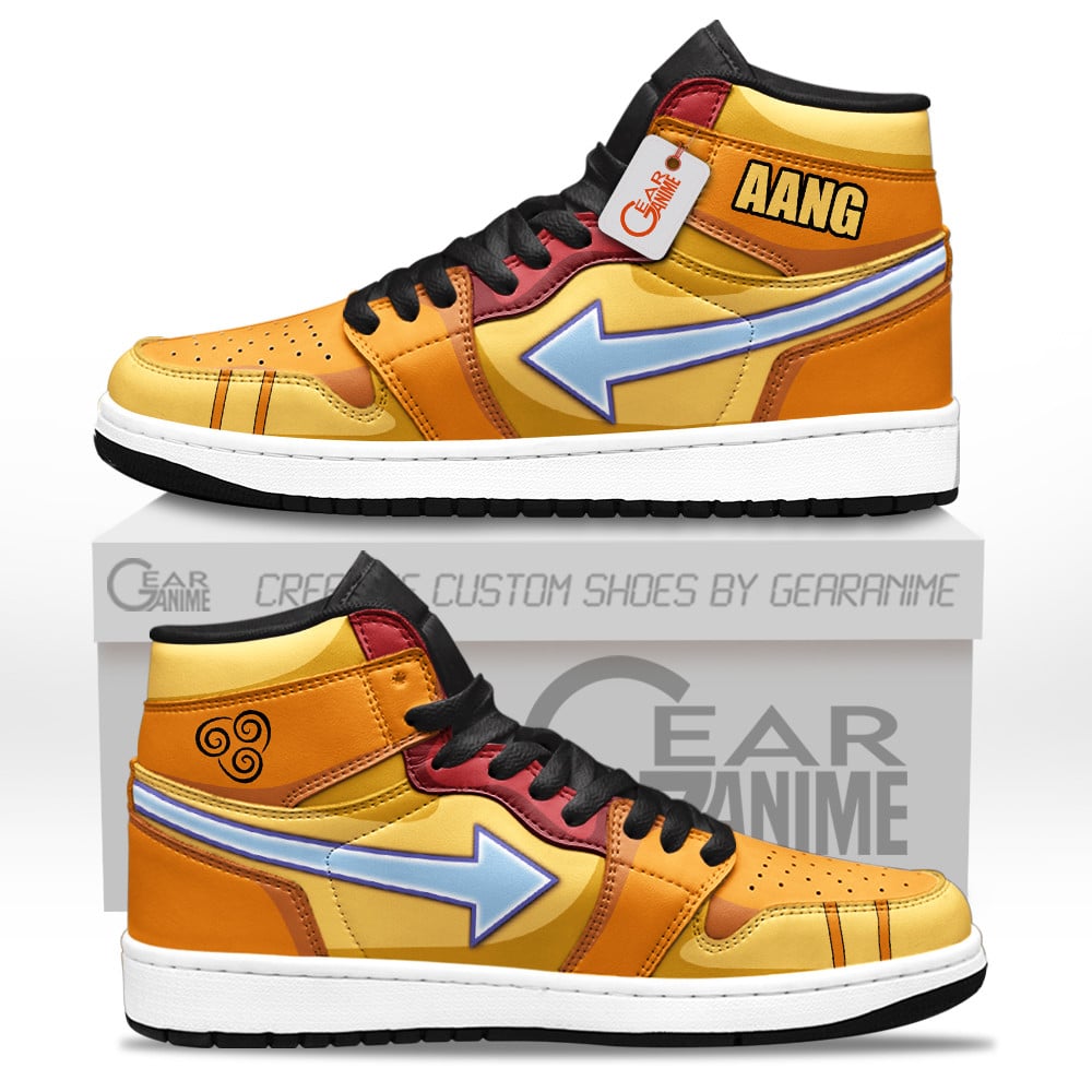 Aang High-Top Leather Sneakers Custom Name