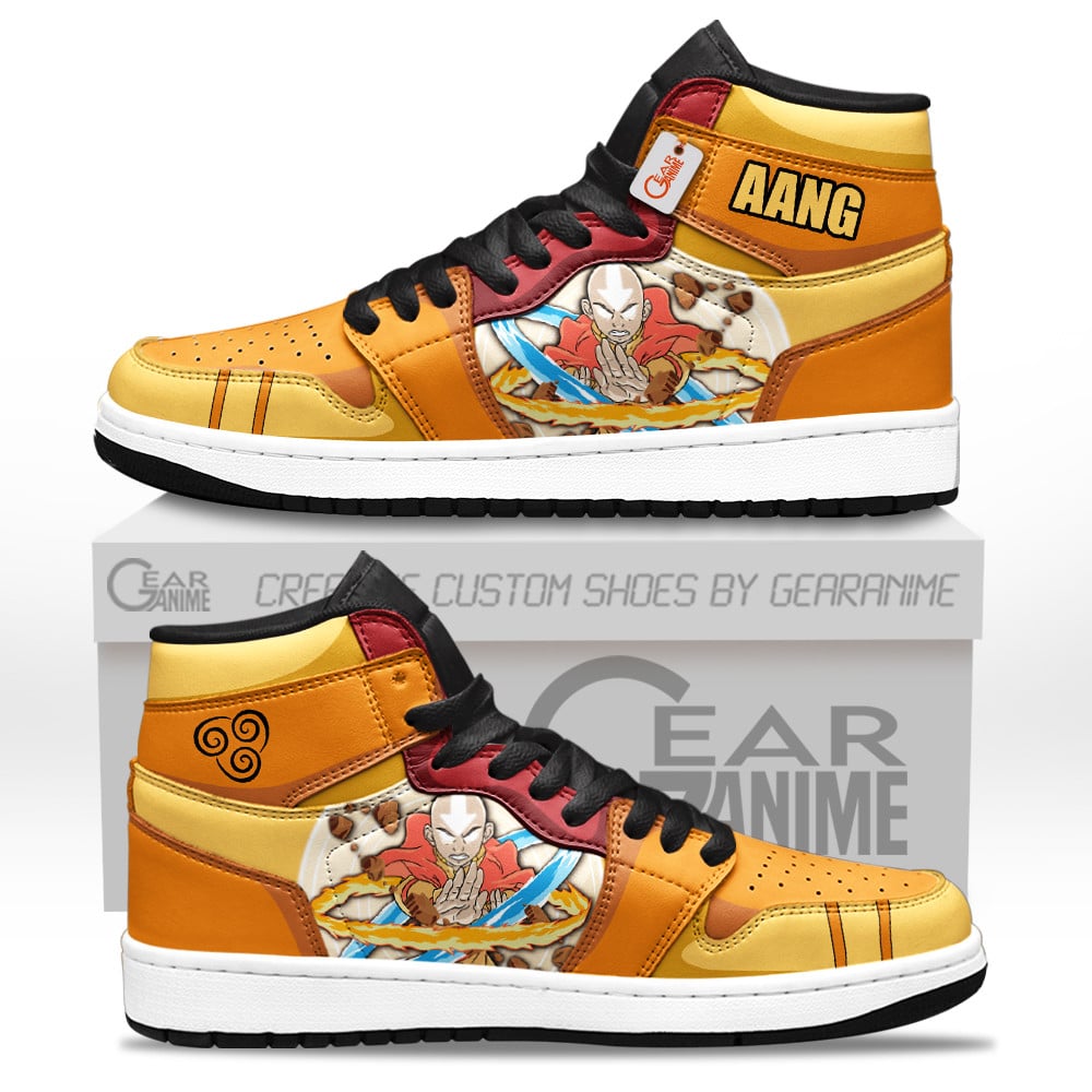 Aang High-Top Leather Sneakers Custom Name