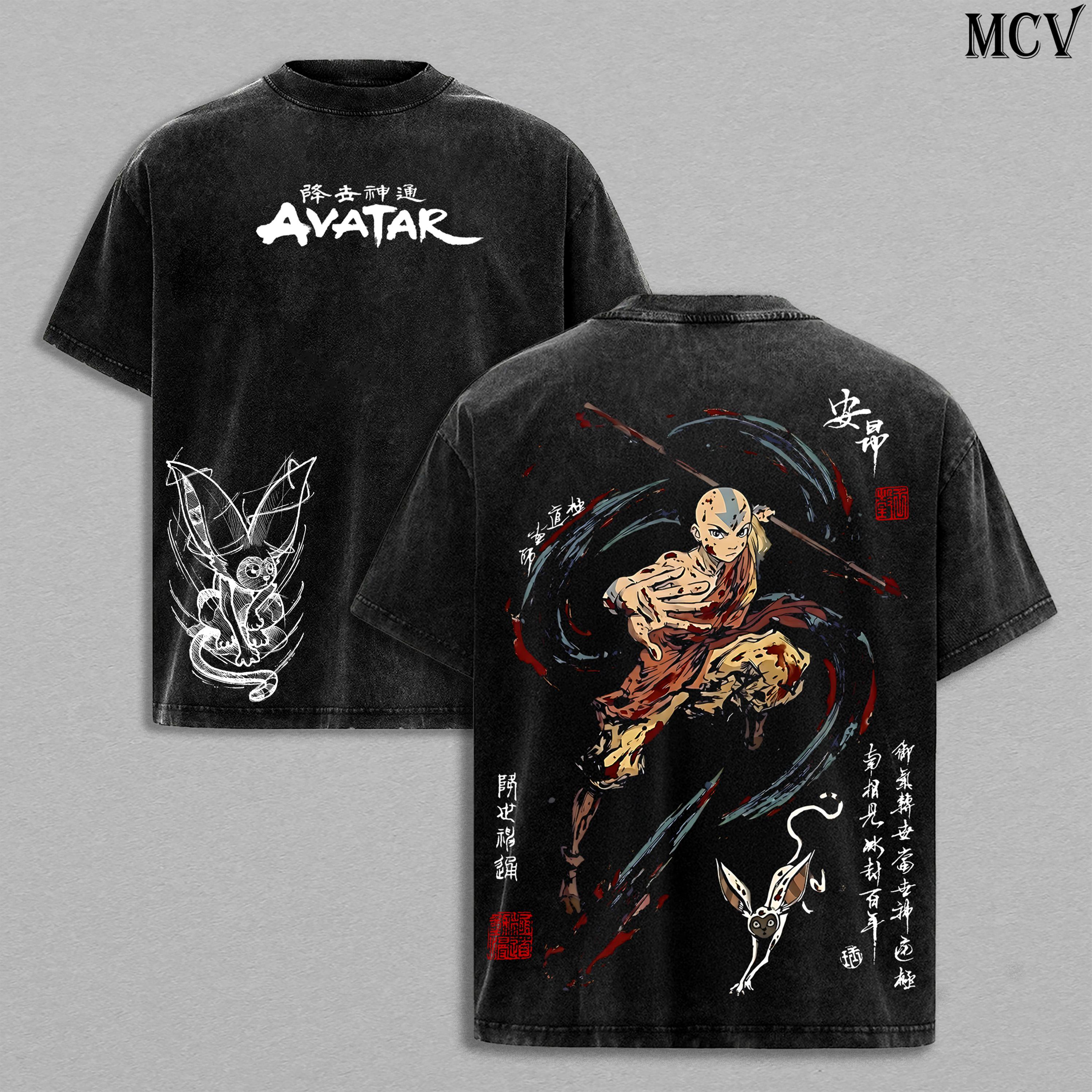 Aang T-Shirt & Hoodie Washed – Avatar: The Last Airbender Vintage Washed Hoodie & Tee / T-Shirt Option