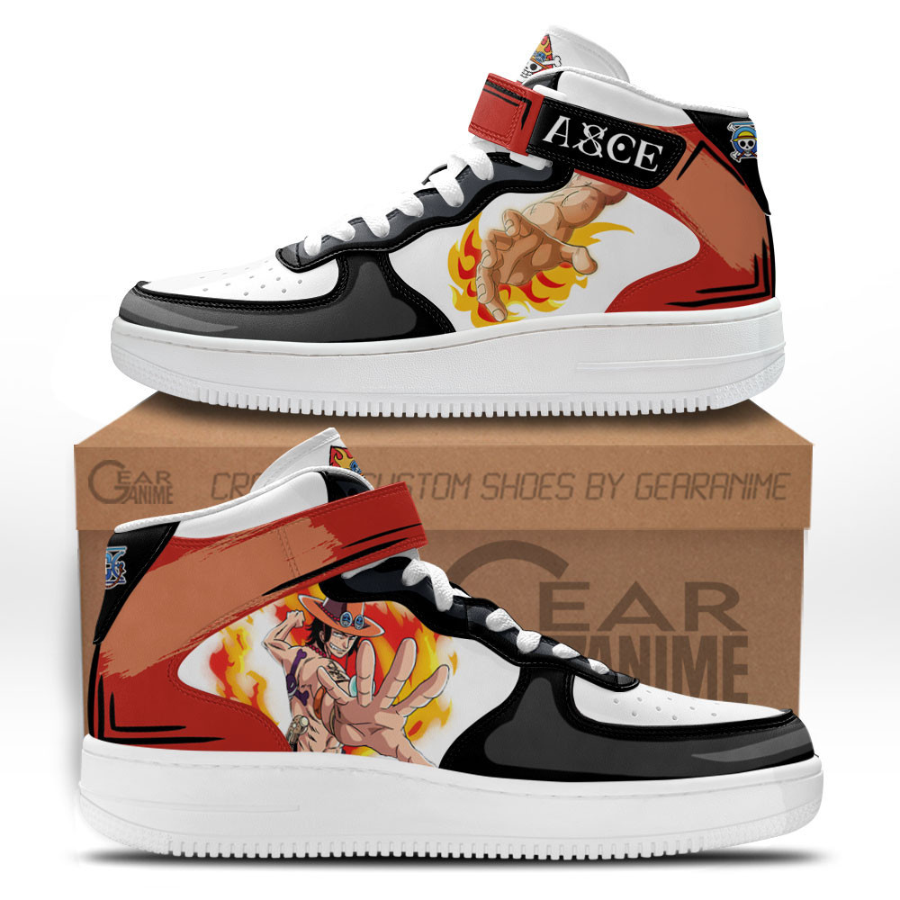 Ace Custom Anime Mid-Top Leather Sneakers