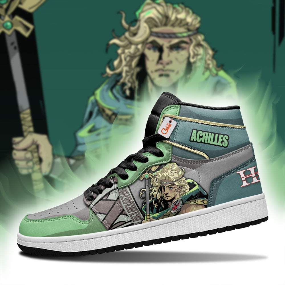Achilles Custom Gaming High-Top Leather Sneakers Games Hades Custom Name