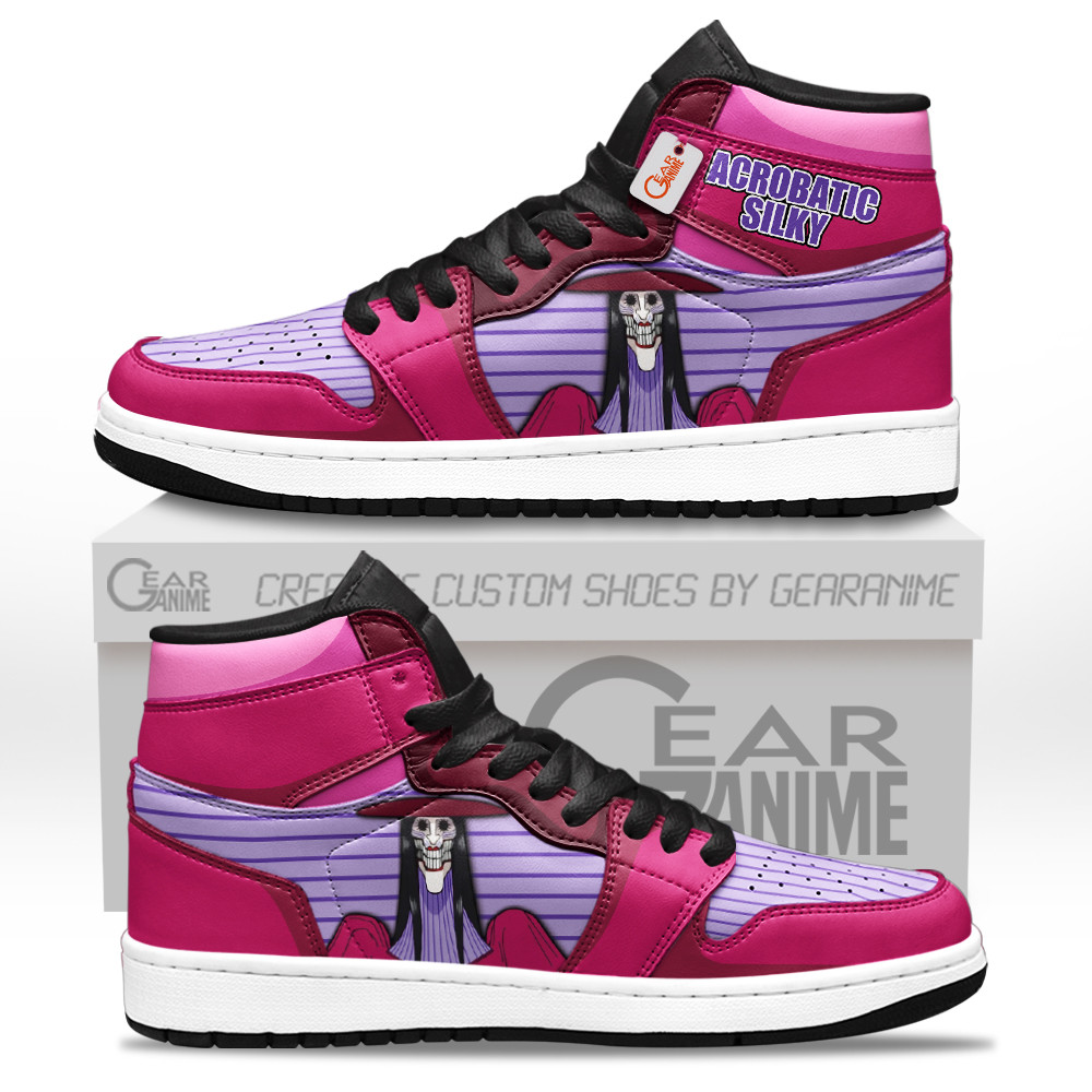Acrobatic Silky High-Top Leather Sneakers Custom Name