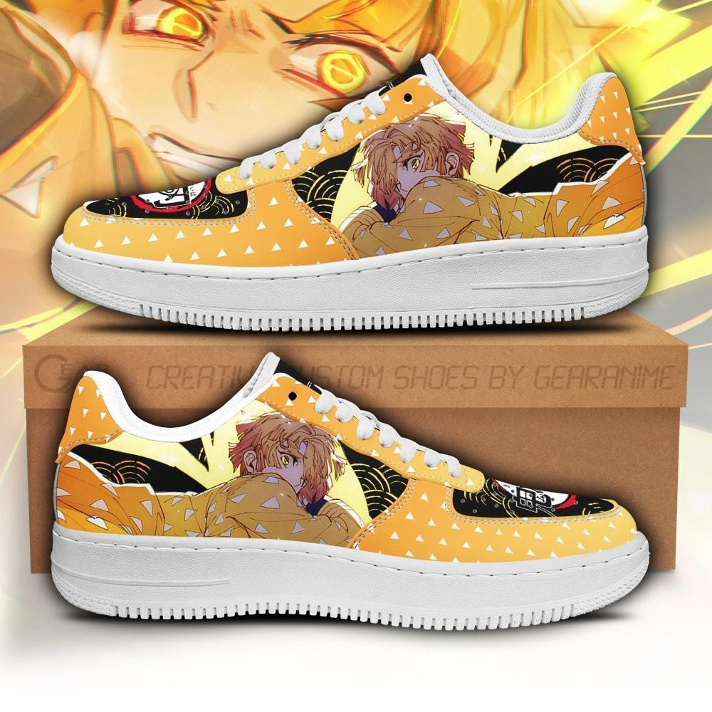 Agatsuma Zenitsu Custom Anime Low-Top Leather Sneakers