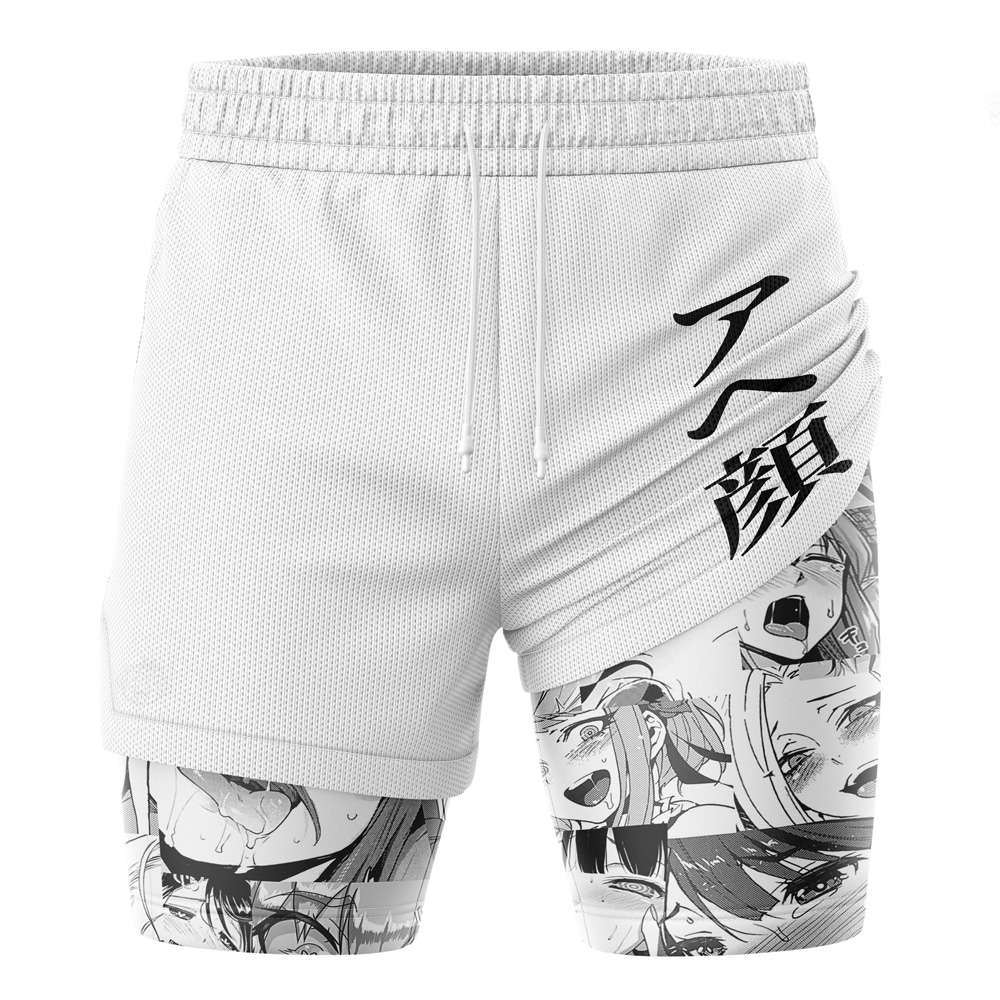 Ahegao Manga V2 2-in-1 Performance Shorts