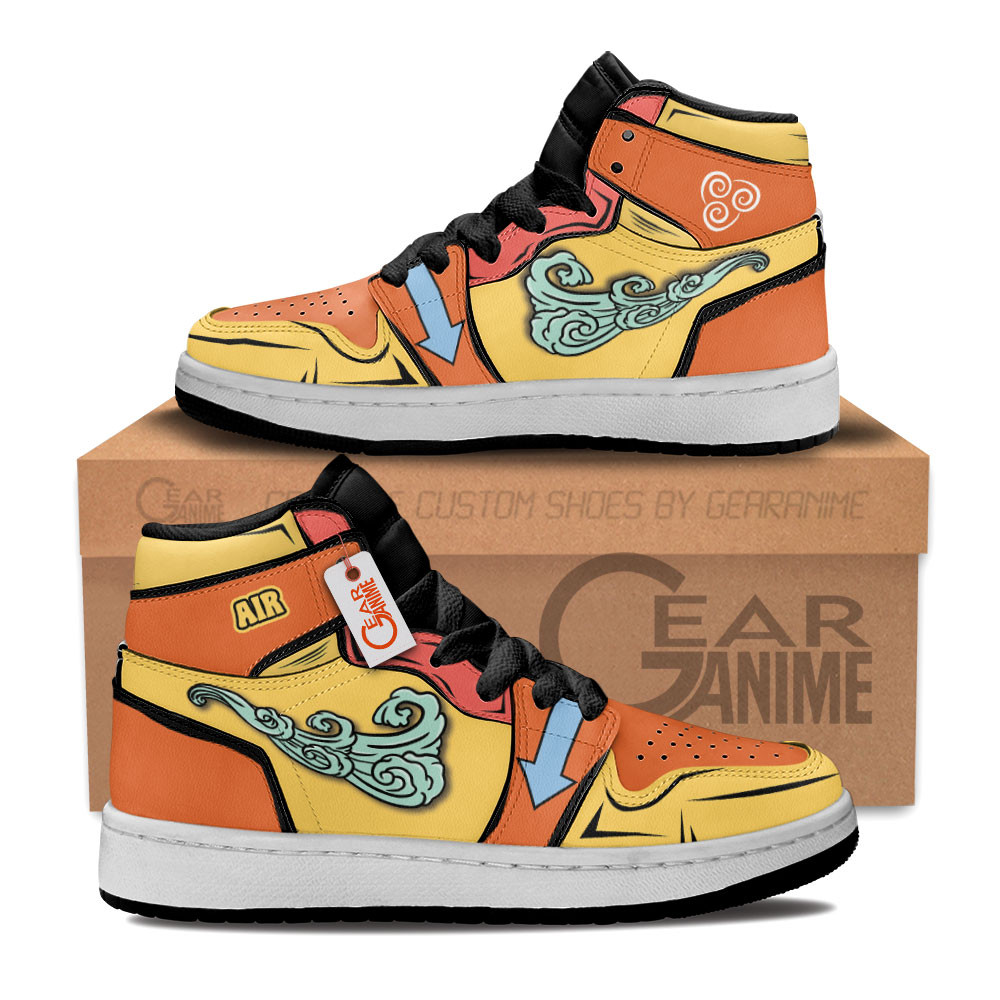 Air Nation Custom Anime Kids High-Top Leather Sneakers