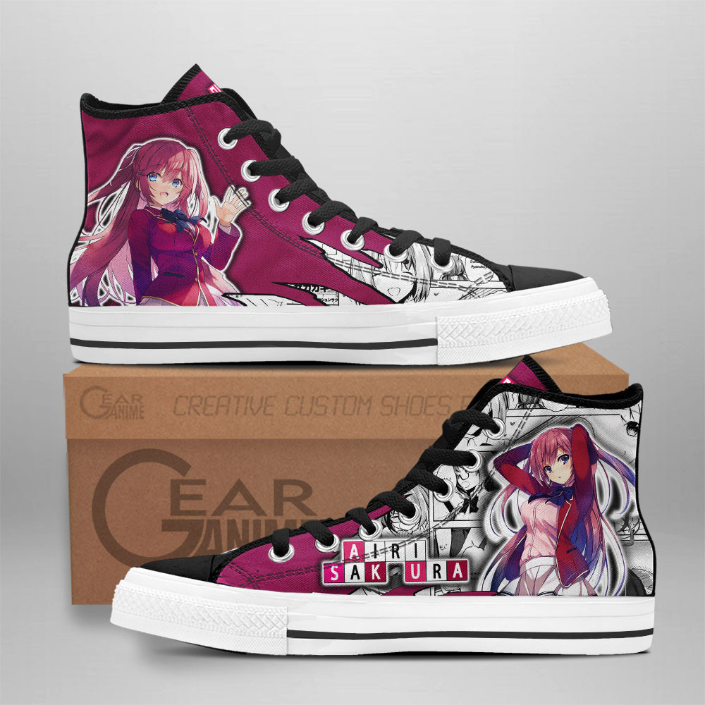 Airi Sakura Custom Anime High-Top Canvas Shoes