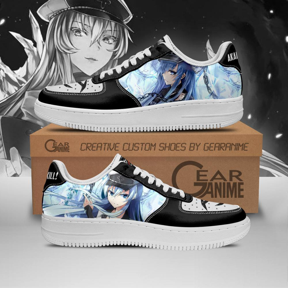 Akame Ga Kill Esdeath Custom Anime Low-Top Leather Sneakers