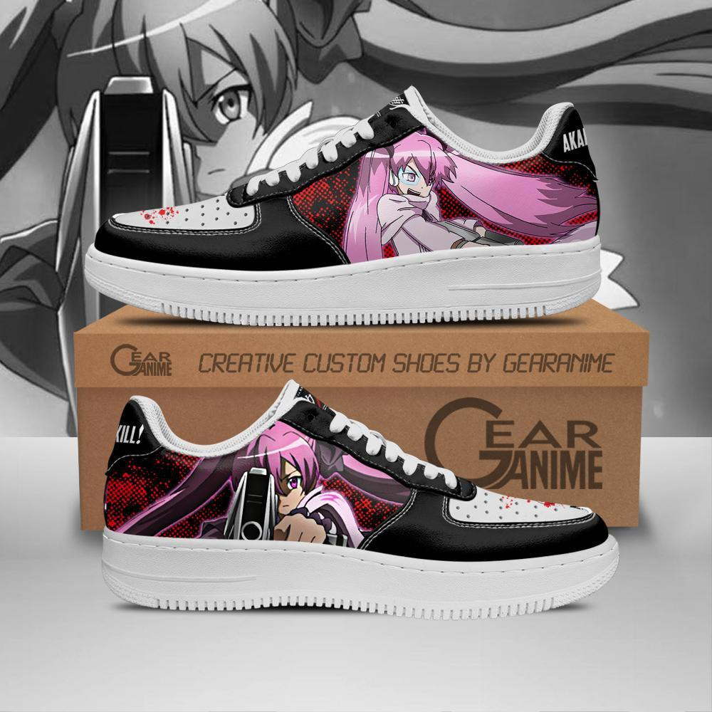 Akame Ga Kill Mine Custom Anime Low-Top Leather Sneakers