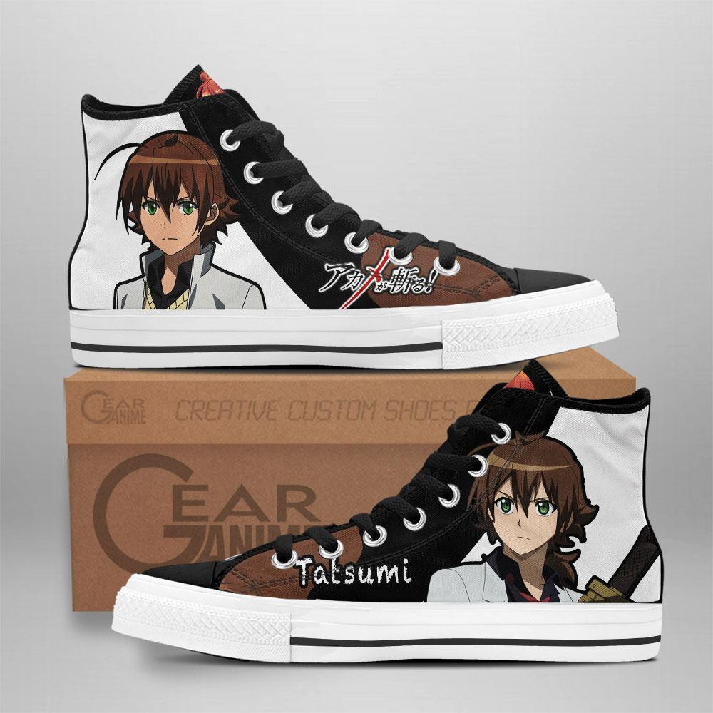 Akame ga Kill Tatsumi Custom Anime High-Top Canvas Shoes NTT121