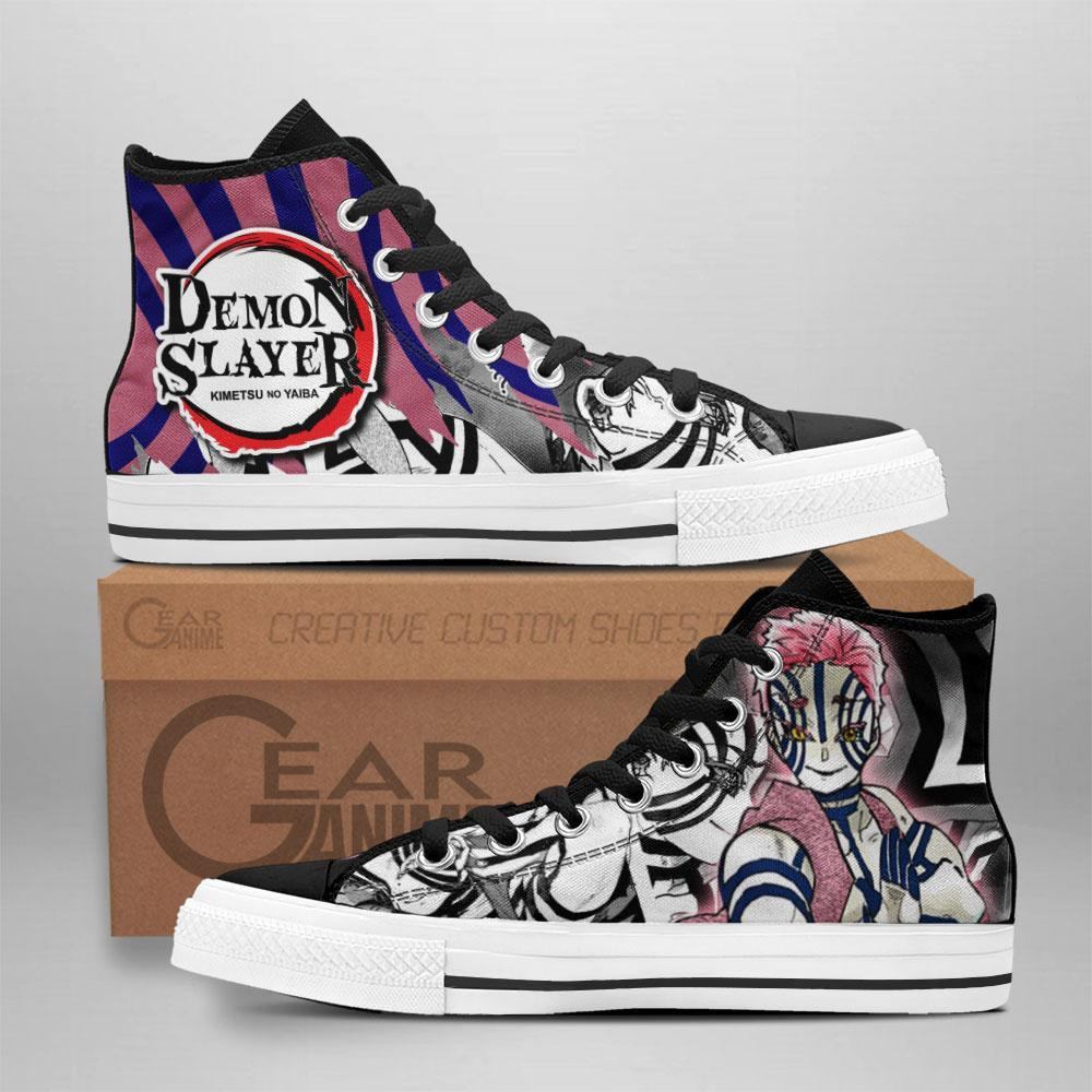 Akaza Custom Anime High-Top Canvas Shoes