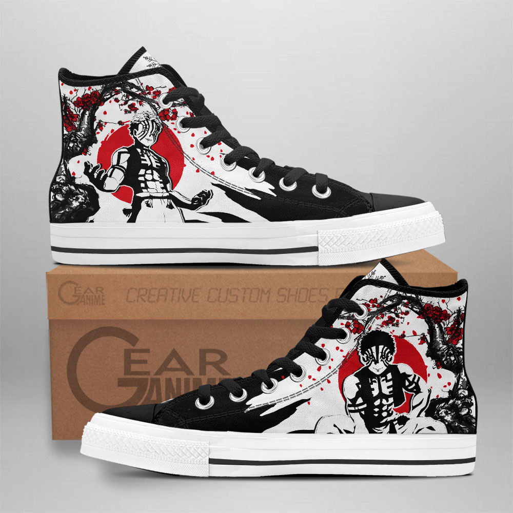 Akaza Custom Anime High-Top Canvas Shoes