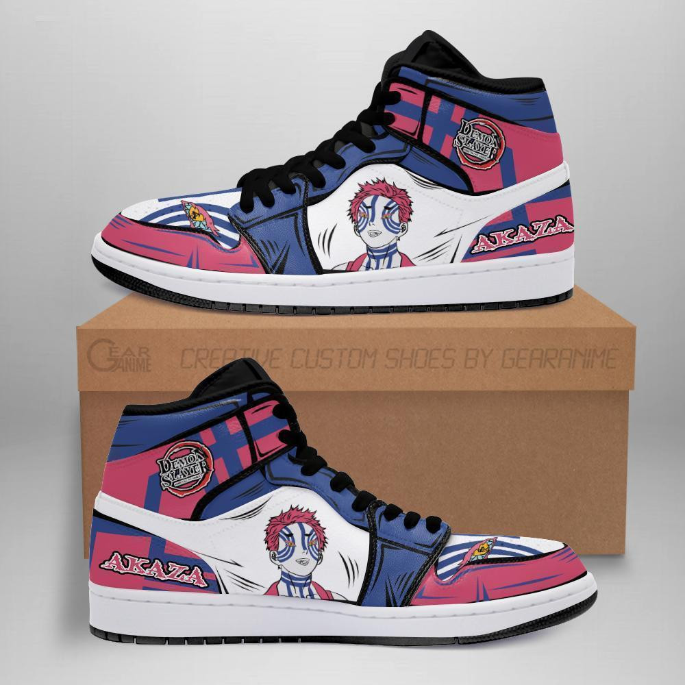 Akaza Custom Anime High-Top Leather Sneakers