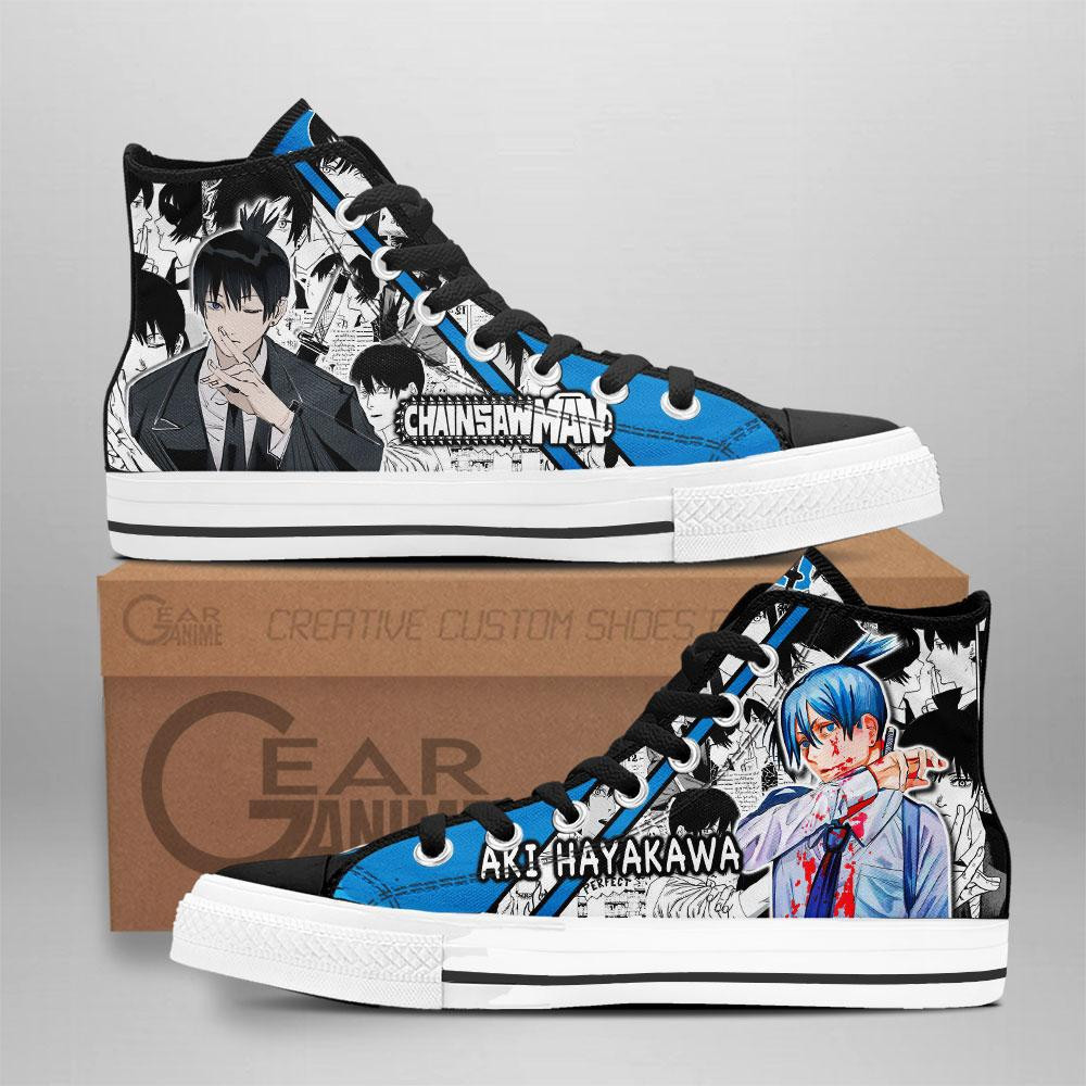 Aki Hayakawa Custom Anime High-Top Canvas Shoes NTT141