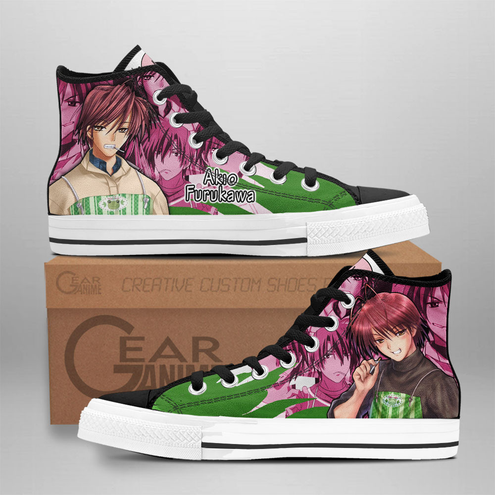 Akio Furukawa Custom Anime High-Top Canvas Shoes NTT131