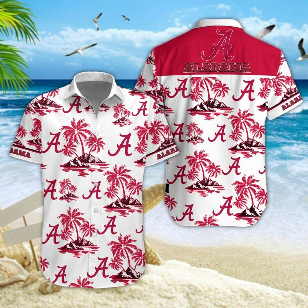 Alabama Crimson Tide Football Hawaiian Beach Fan Shirt Gift For College Football Lovers