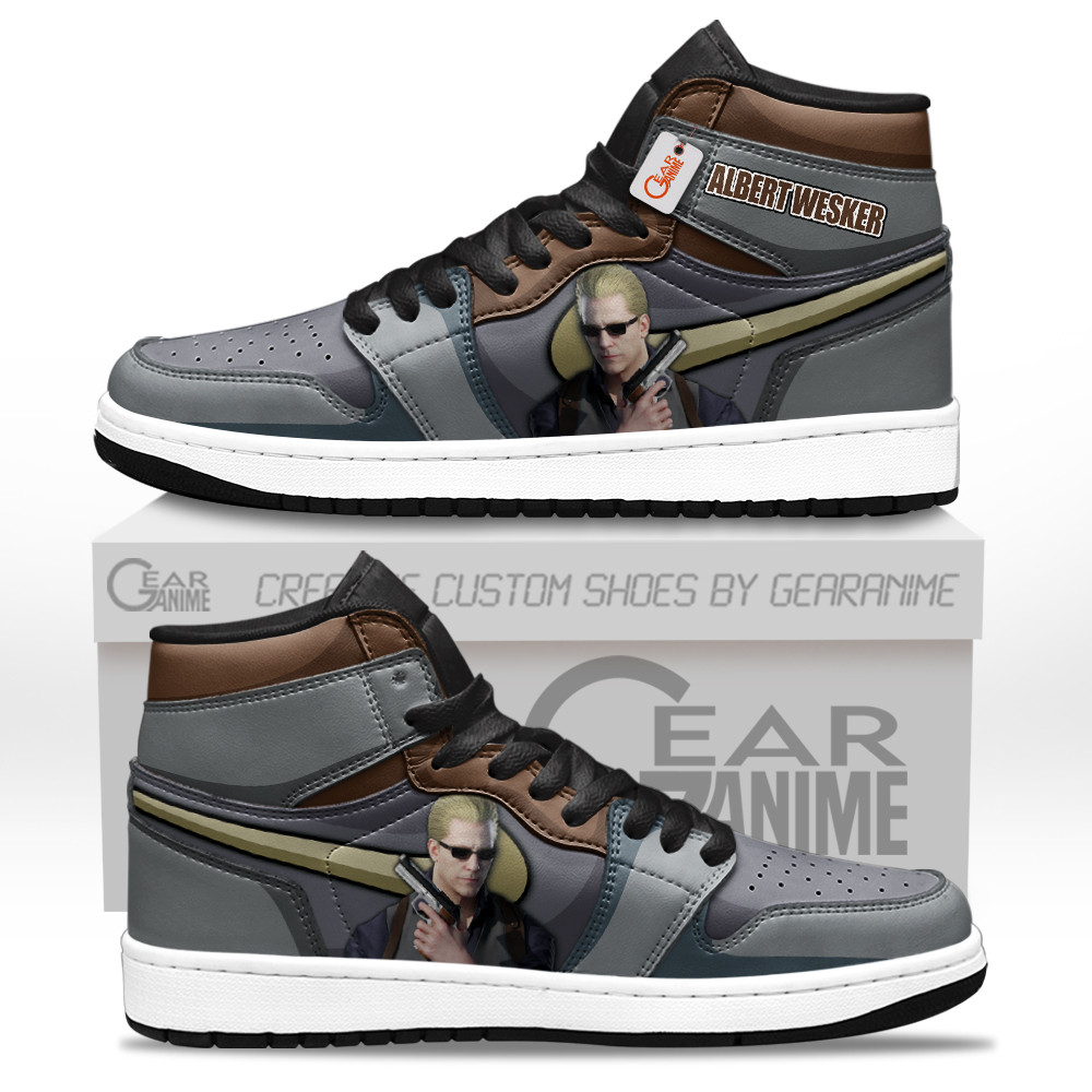 Albert Wesker Custom Gaming High-Top Leather Sneakers Games Collection Personalized