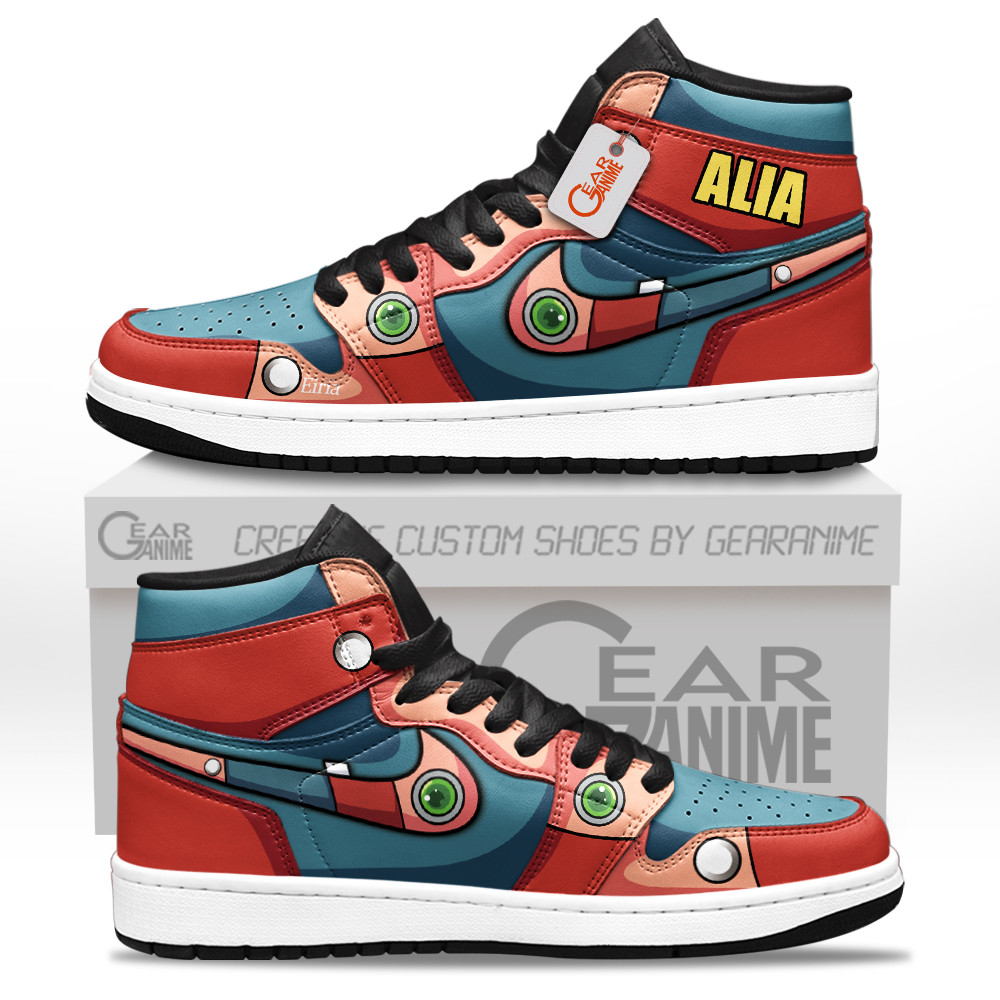 Alia Custom Gaming High-Top Leather Sneakers Mega Man Shoes Personalized