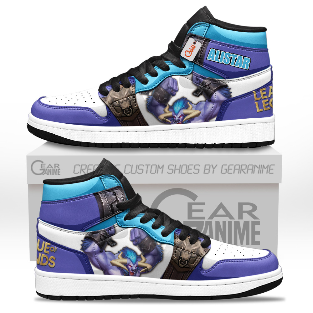 Alistar Custom Gaming High-Top Leather Sneakers LOL Custom Name