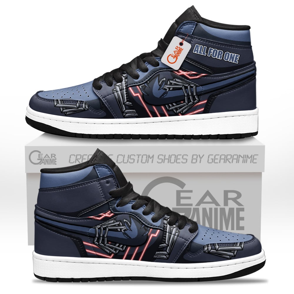All For One High-Top Leather Sneakers Custom Name