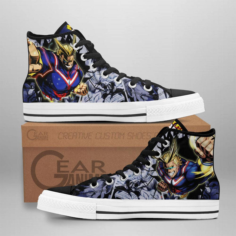 All Might Custom Anime High-Top Canvas Shoes TT2708