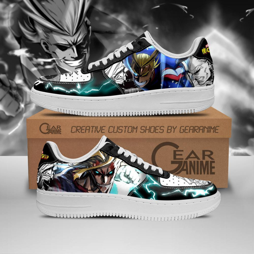 All Might Custom Anime Low-Top Leather Sneakers