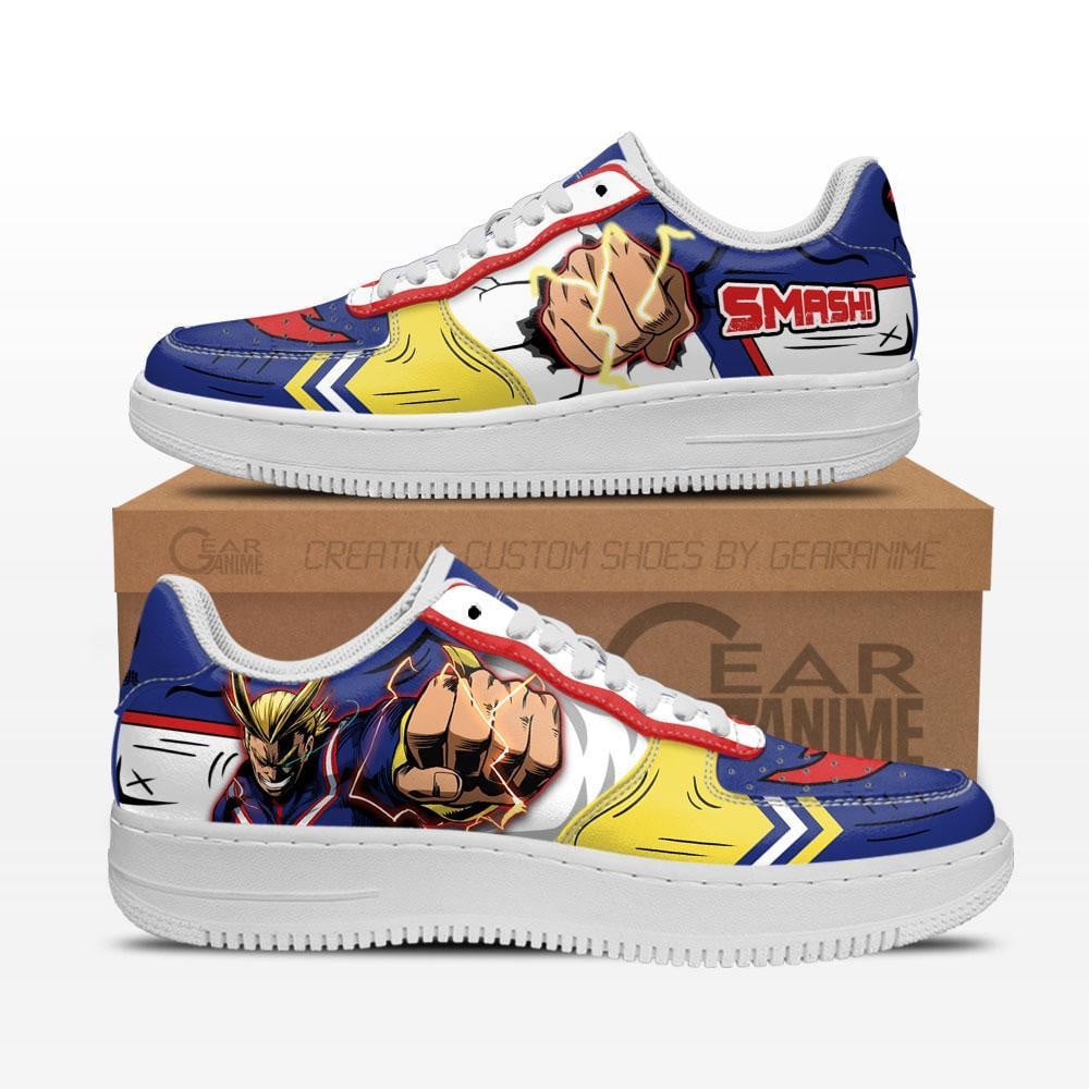 All Might One For All Custom Anime Low-Top Leather Sneakers