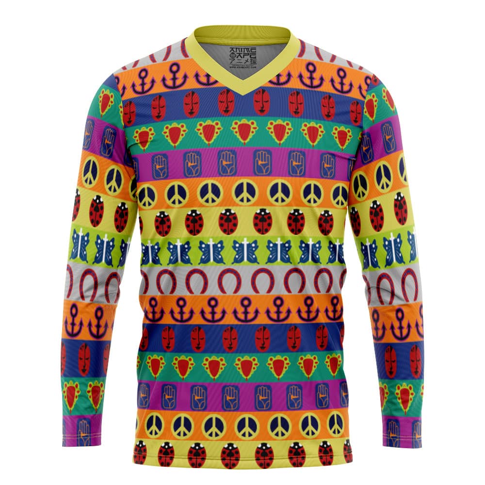 All Symbols Pattern Jojo’s Bizarre Adventure Hockey Jersey