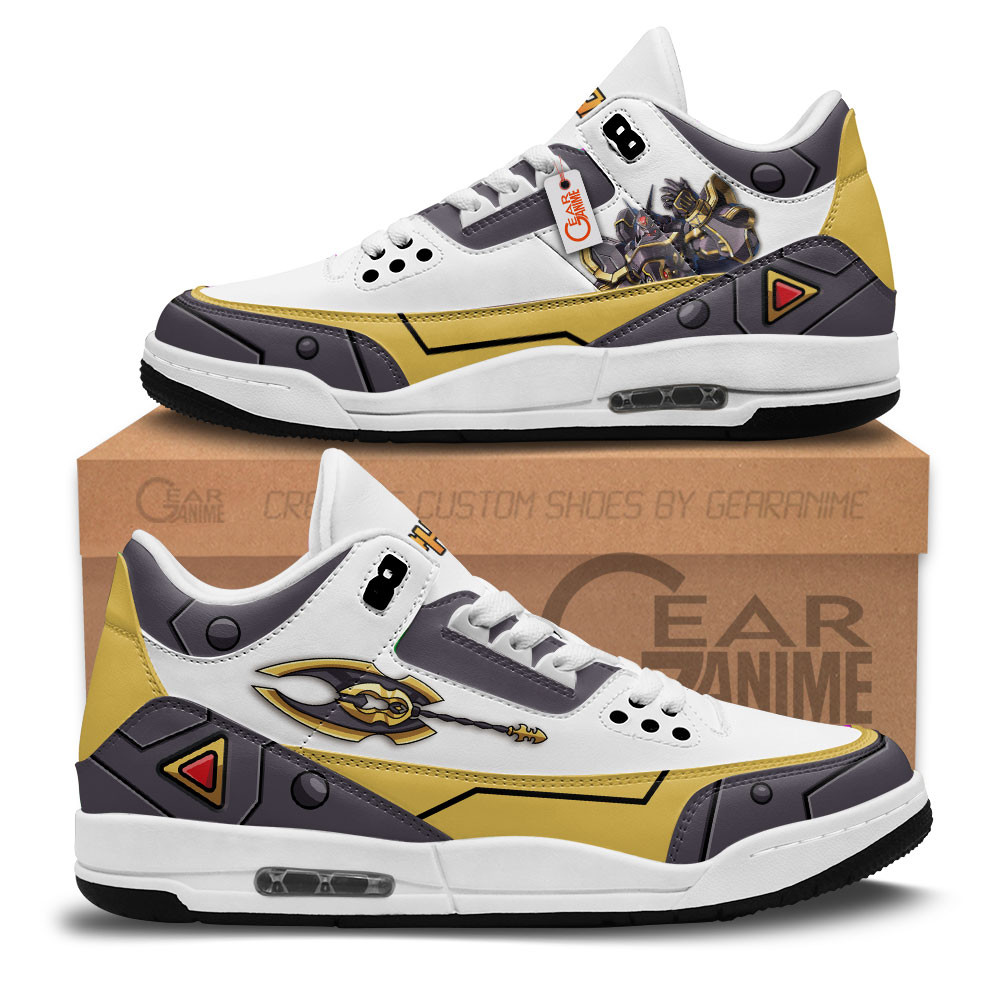 Alphamon Custom Anime Retro 3 Leather Sneakers