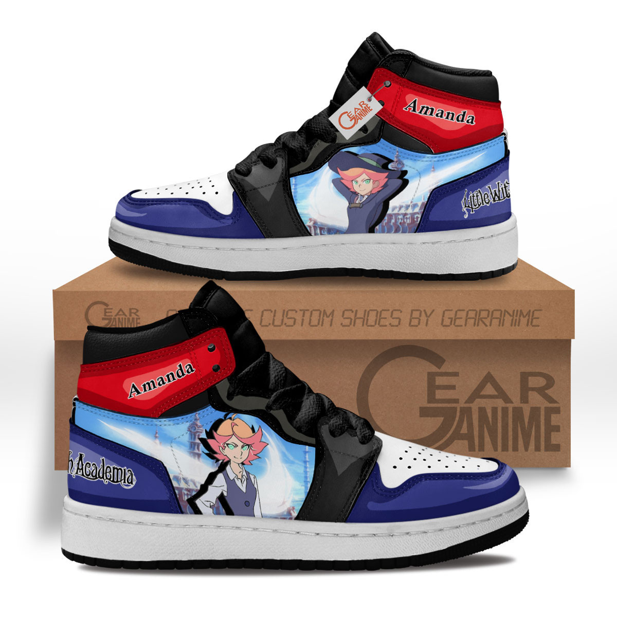 Amanda O'Neill Custom Anime Kids High-Top Leather Sneakers MV2702