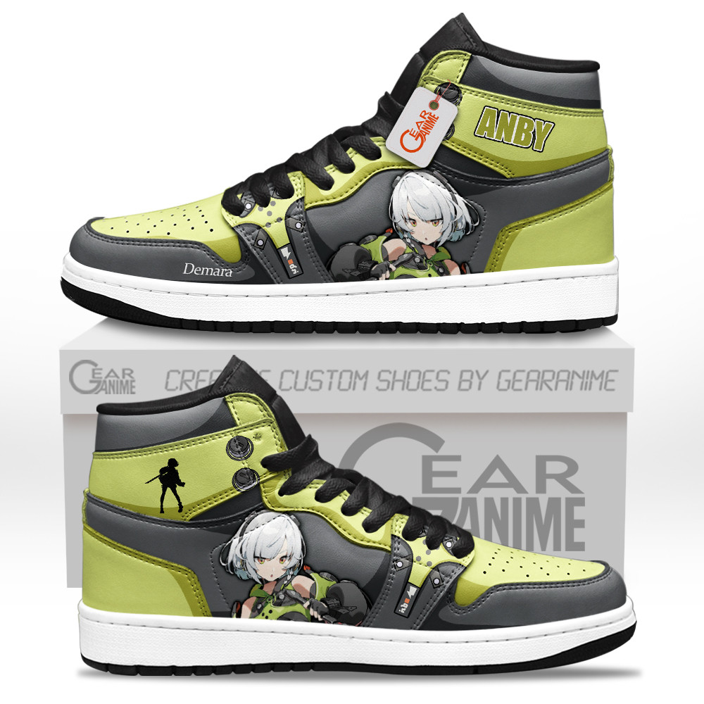 Anby Demara Custom Gaming High-Top Leather Sneakers Zenless Zone Zero Custom Shoes