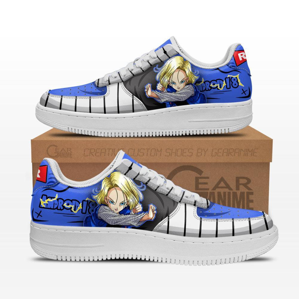 Android 18 Custom Anime Low-Top Leather Sneakers