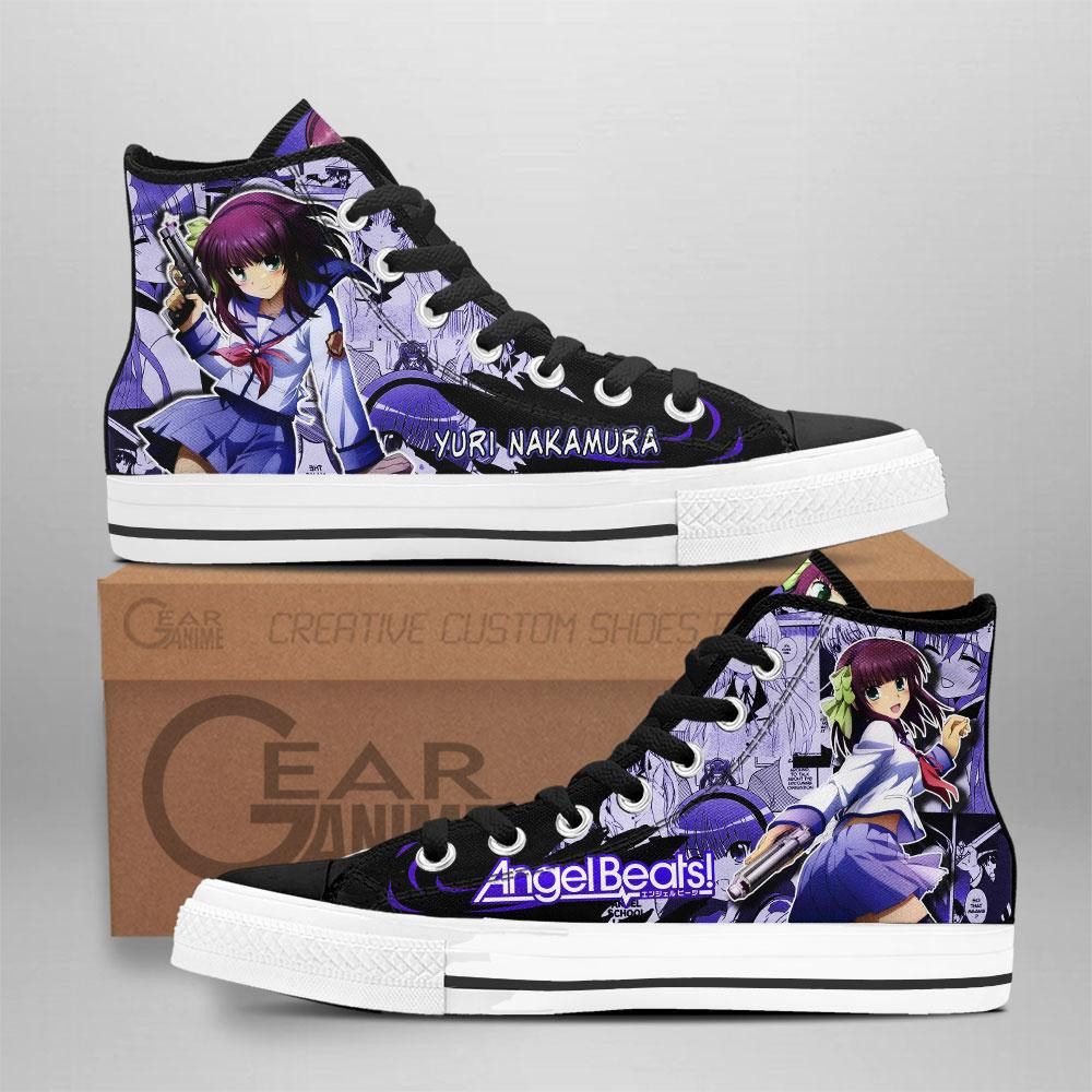 Angel Beats Yuri Nakamura Custom Anime High-Top Canvas Shoes NTT021
