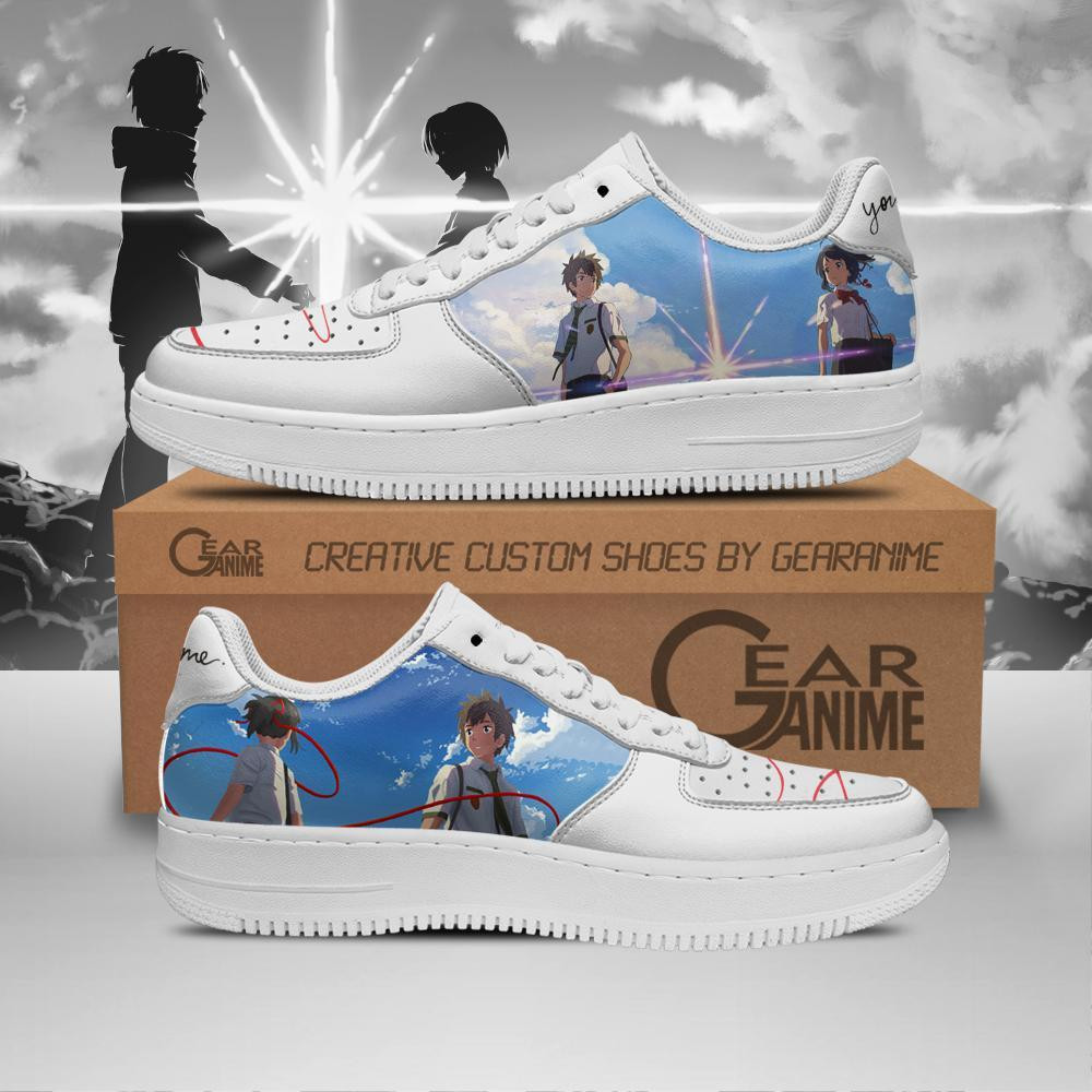 Anime Your Name Custom Anime Low-Top Leather Sneakers