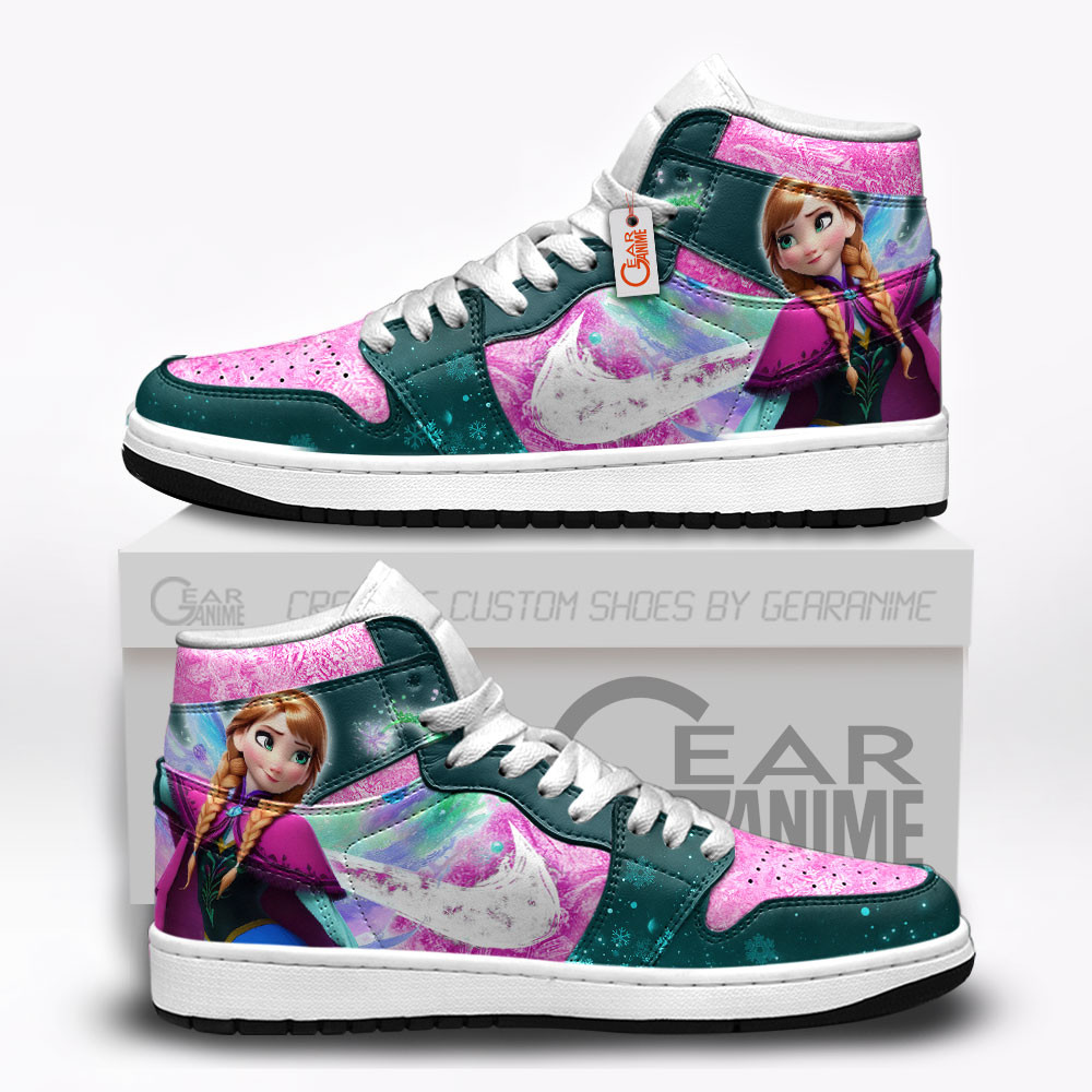 Anna of Arendelle Custom Movie High-Top Leather Sneakers