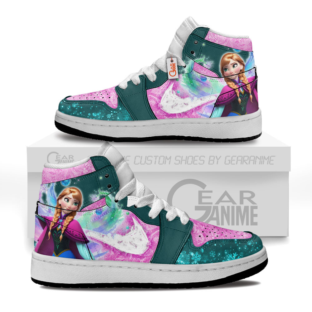 Anna of Arendelle Kids High-Top Leather Sneakers