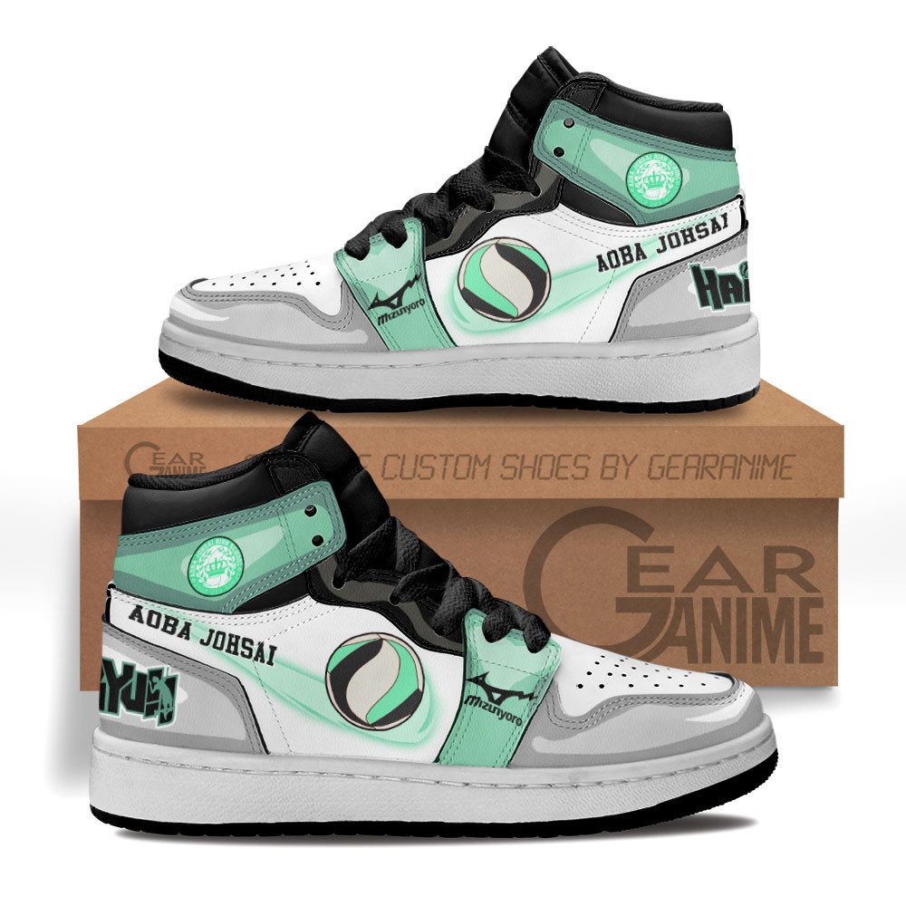 Aoba Johsai Custom Anime Kids High-Top Leather Sneakers MV2102