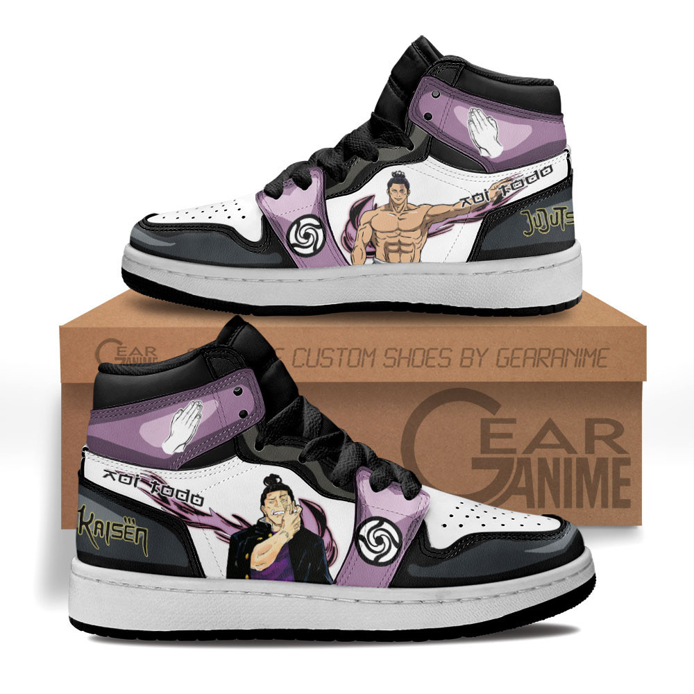 Aoi Todo Custom Anime Kids High-Top Leather Sneakers