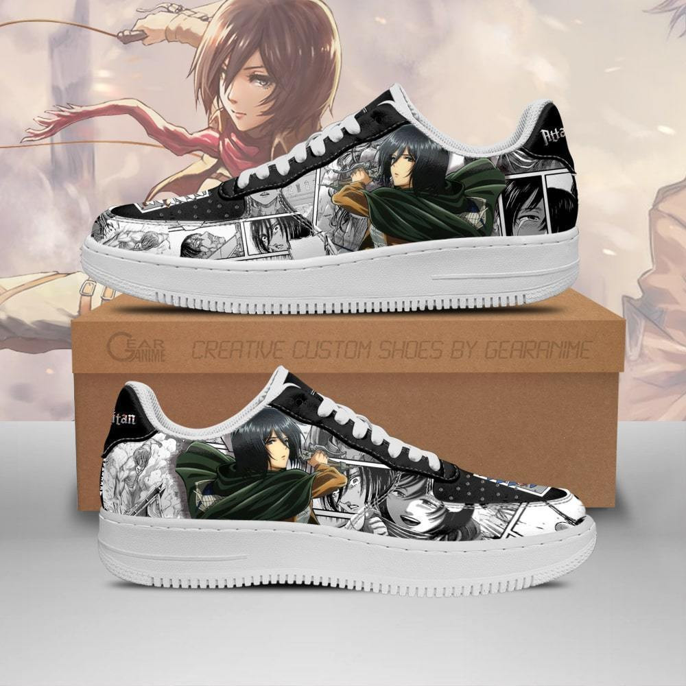 AOT Mikasa Custom Anime Low-Top Leather Sneakers