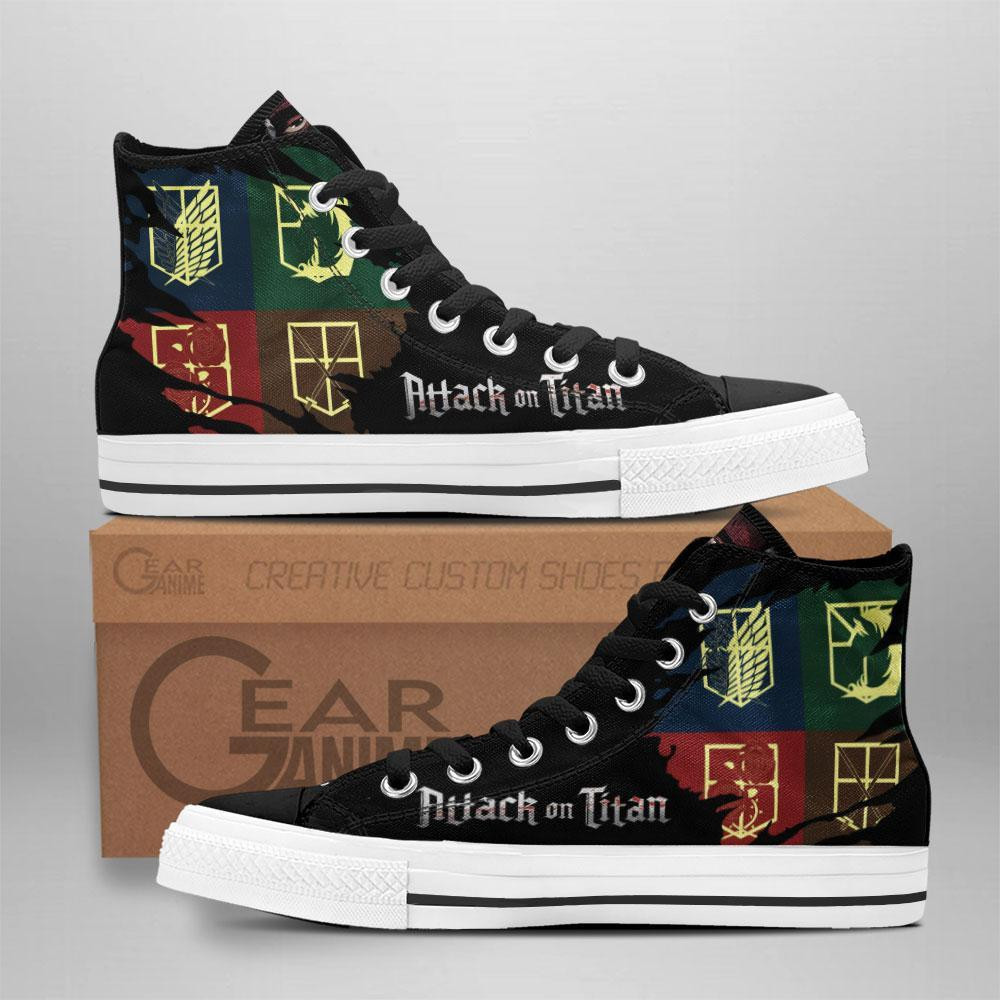AOT Regiment Custom Anime High-Top Canvas Shoes TT2508