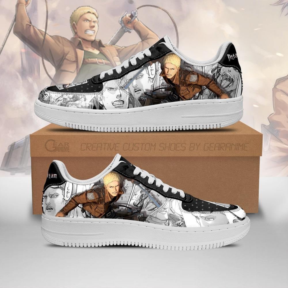 AOT Reiner Custom Anime Low-Top Leather Sneakers