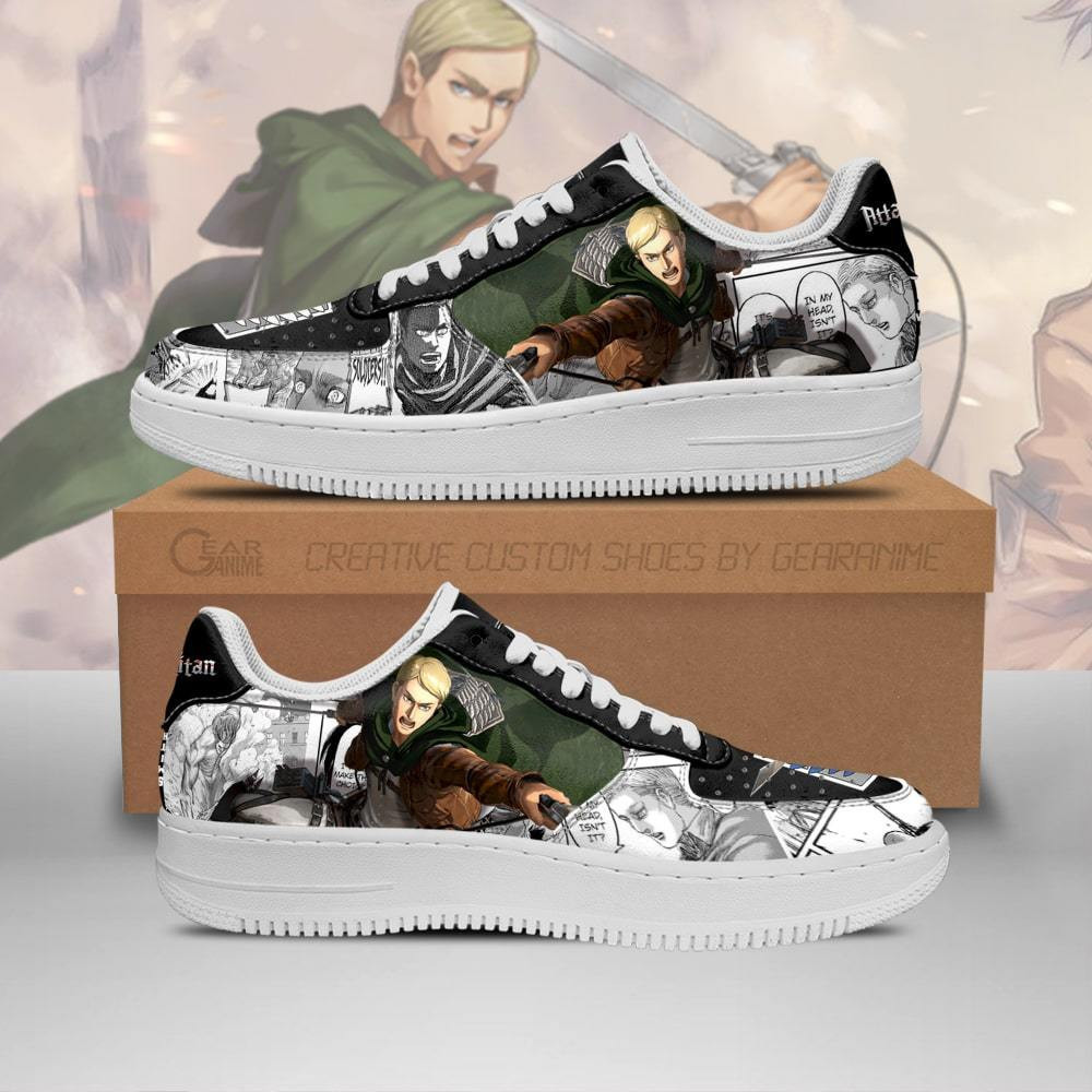 AOT Scout Erwin Custom Anime Low-Top Leather Sneakers