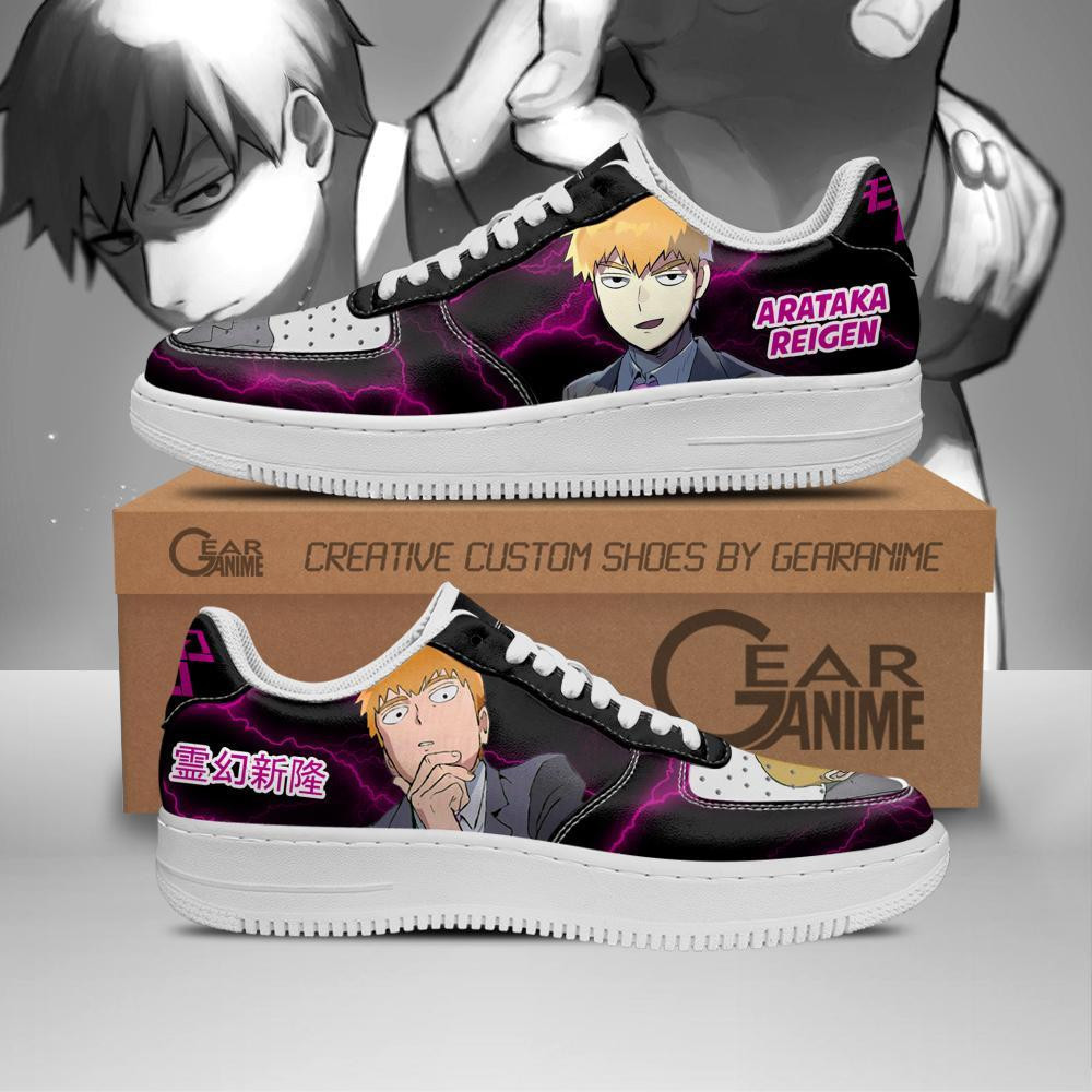 Arataka Reigen Custom Anime Low-Top Leather Sneakers