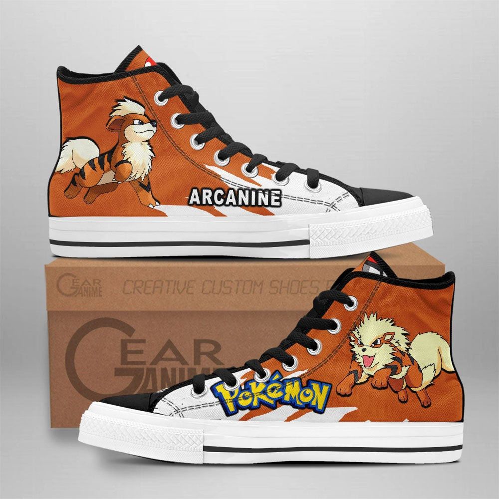 Arcanine Custom Anime High-Top Canvas Shoes