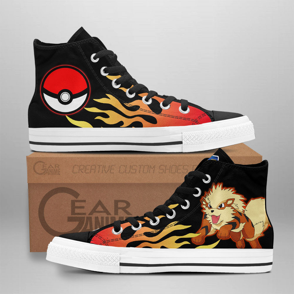 Arcanine Custom Anime High-Top Canvas Shoes NTT090