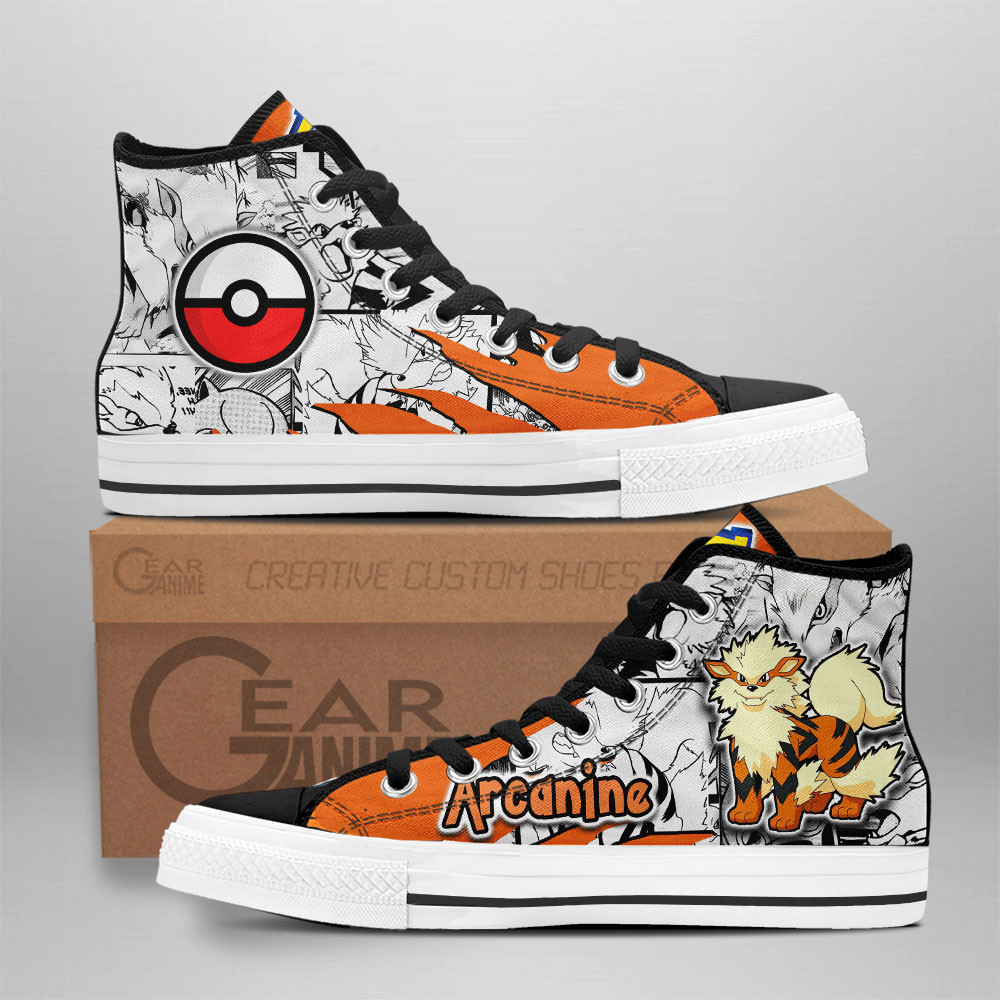 Arcanine Custom Anime High-Top Canvas Shoes