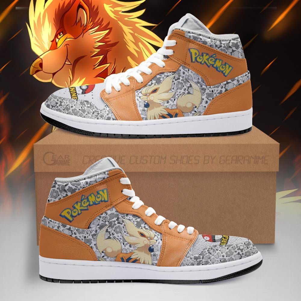 Arcanine Custom Anime High-Top Leather Sneakers PT04