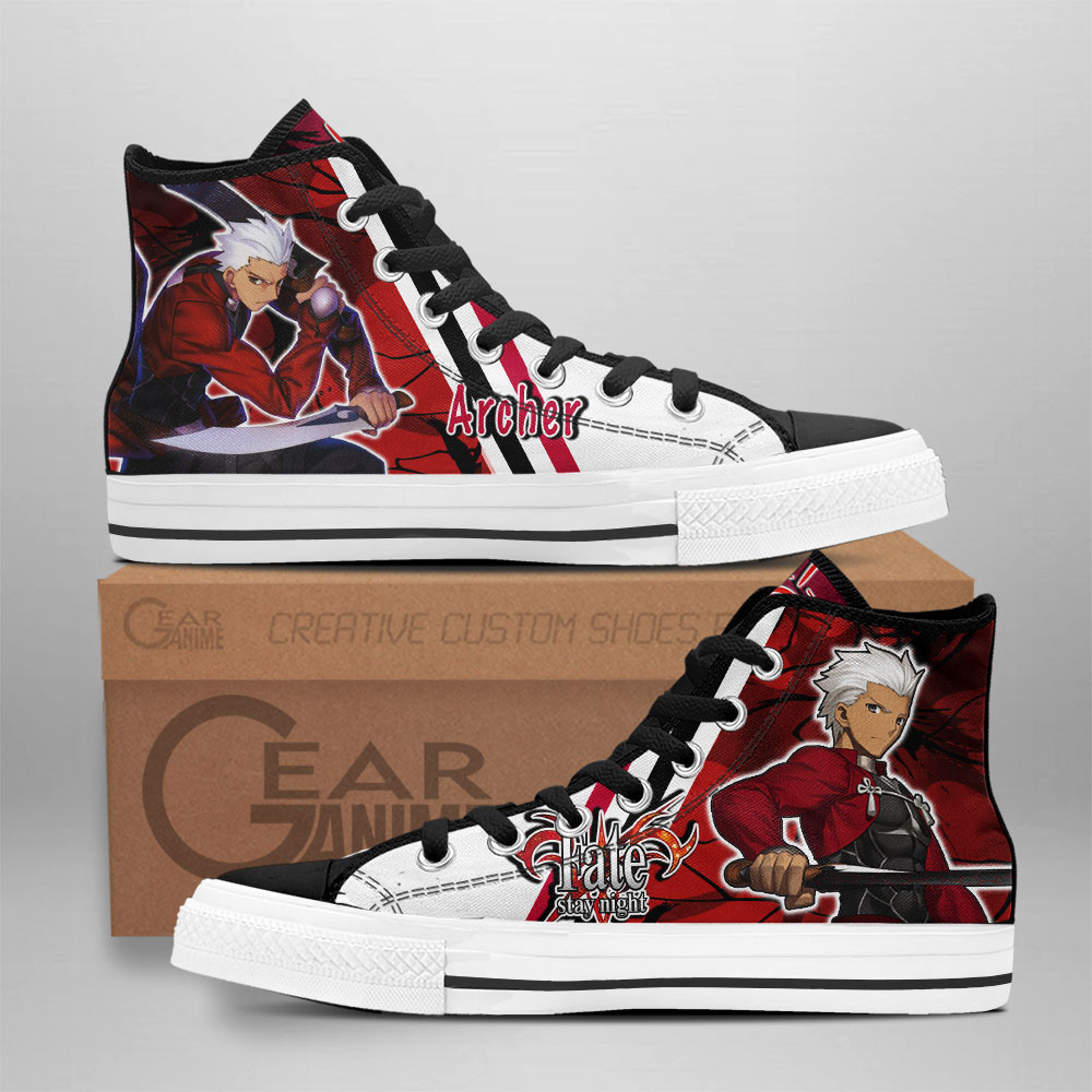 Archer Custom Anime High-Top Canvas Shoes