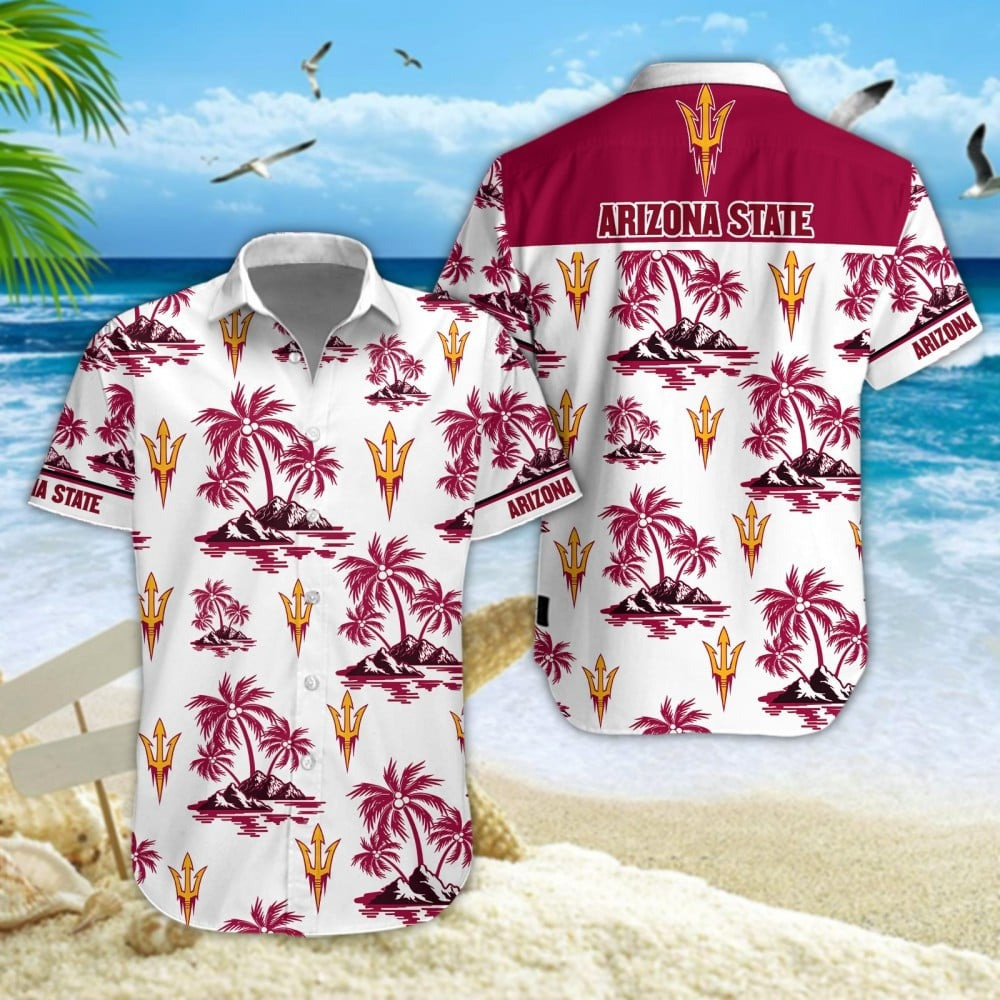 Arizona State Sun Devils Football Hawaiian Tropical Football Ahirt Gift For Summer Vacation